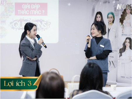 Giải quyết rào cản thiếu kiến thức & kinh nghiệm, khóa học giúp học viên hiểu sâu về giải phẫu, kỹ thuật tiêm & xử lý biến chứng. 